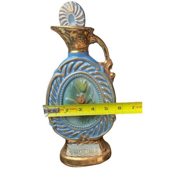 VTG James B. Bean Floral Regal China 1975 Bourbon Whiskey Decanter Empty Bottle - Picture 5 of 12